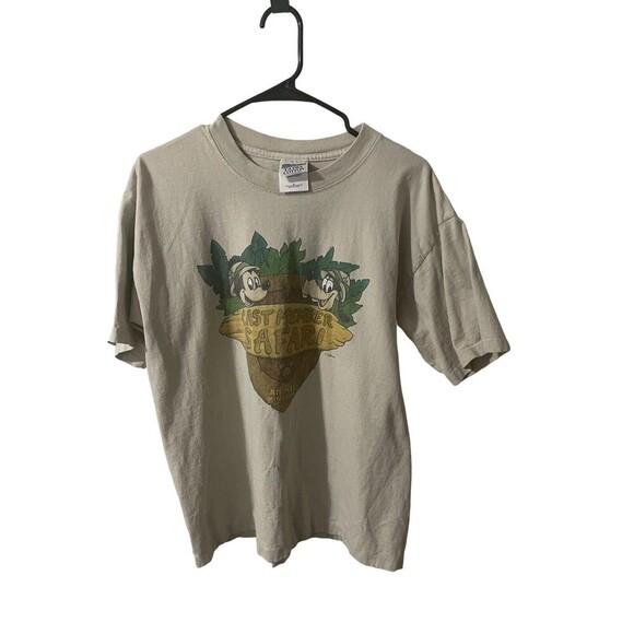 Vintage Walt Disney Animal Kingdom Cast Member Safari Oneita T Shirt Adult Sz L - Picture 1 of 16